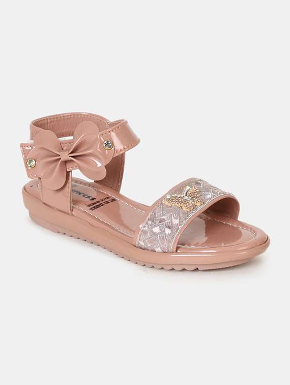 pink leatherette sandals