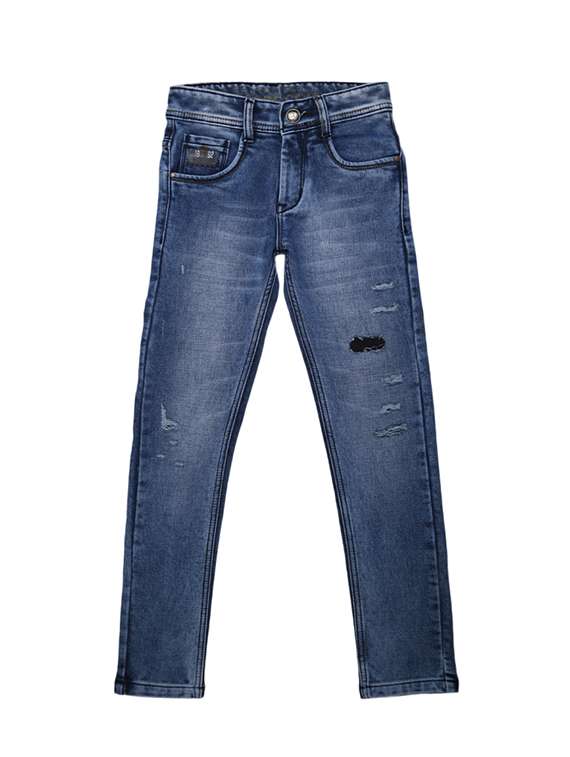 boy's distress skinny fit jeans