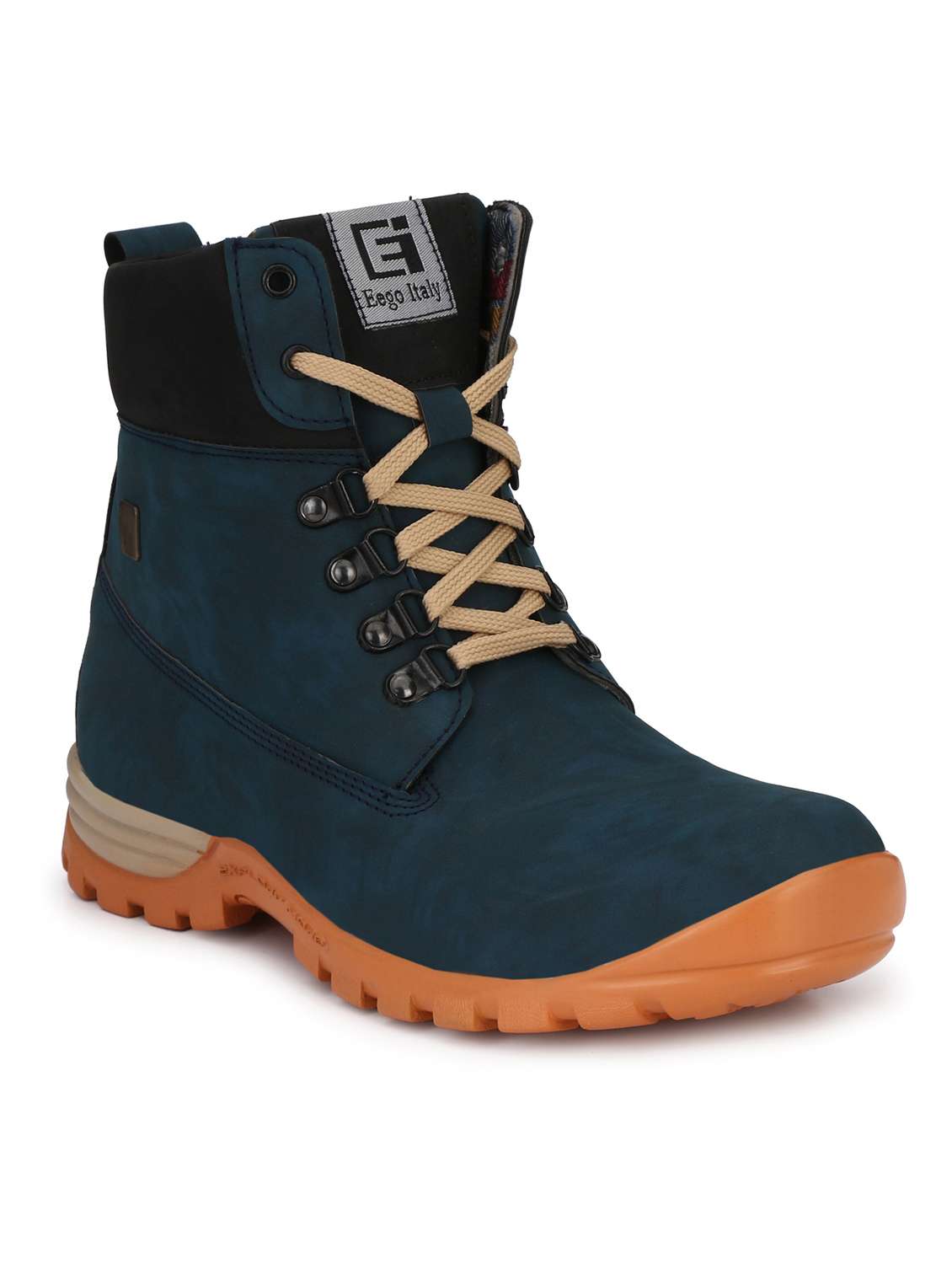 navy blue lace up ankle boot - 19188626 - Zoom Image - 0