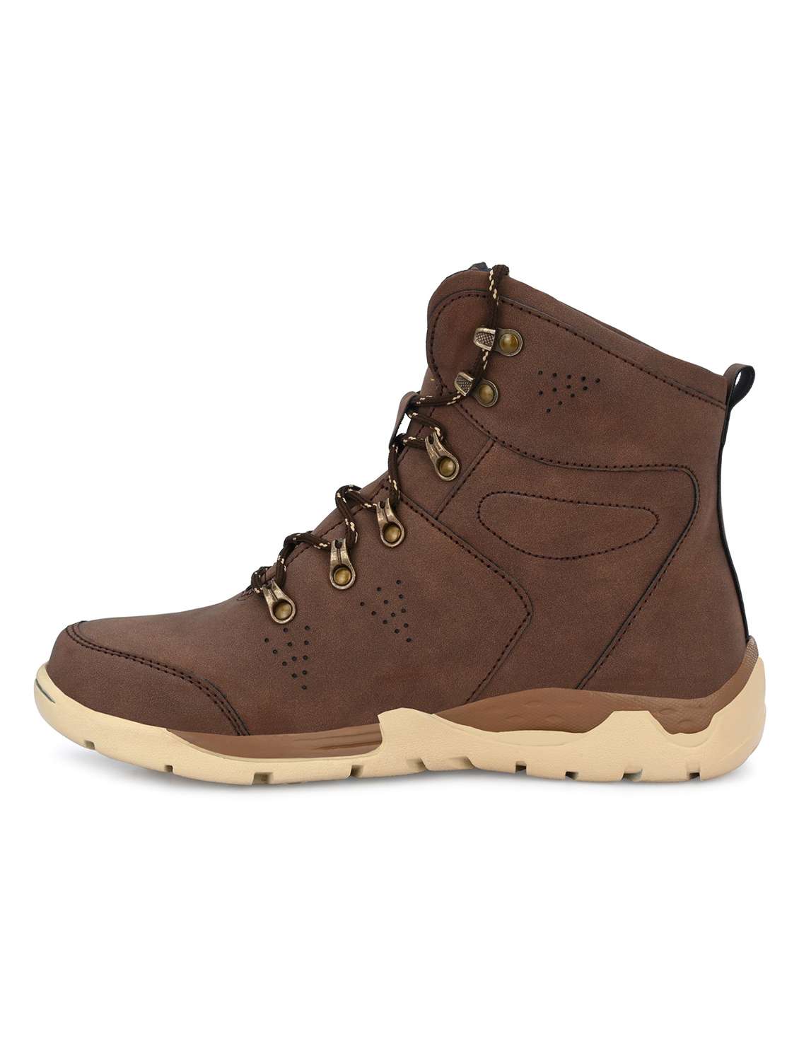 men brown lace up boots - 19188693 -  Standard Image - 2