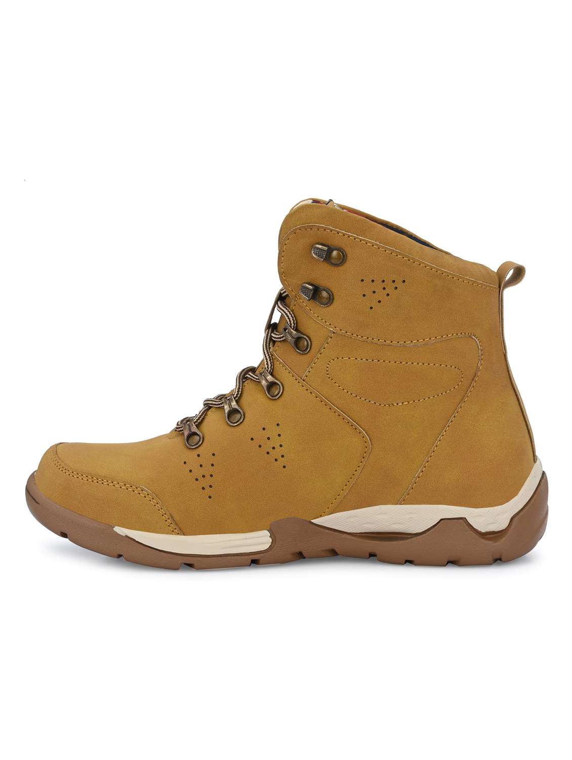 Men Tan Lace Up Boots - 19188696 -  Standard Image - 2