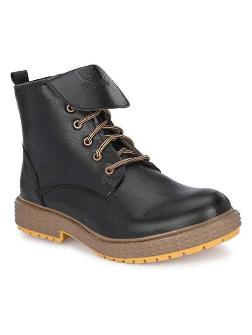 men black lace up boots - 19188728 -  Standard Image - 0