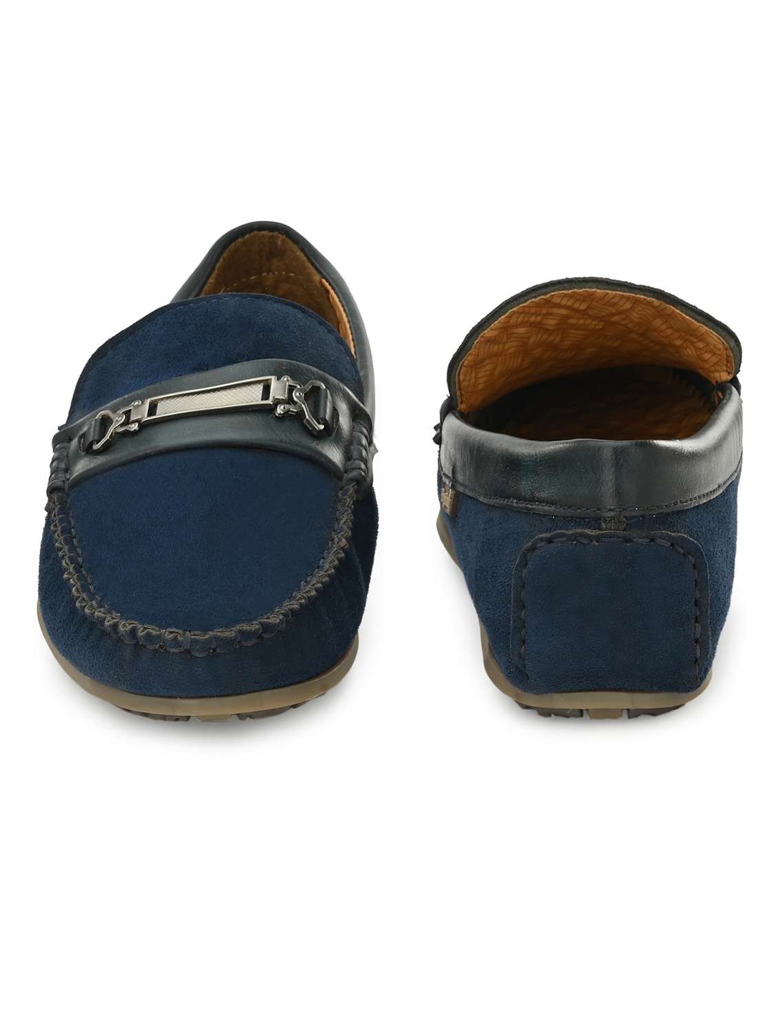 navy synthetic slip on loafers - 19189982 -  Standard Image - 2