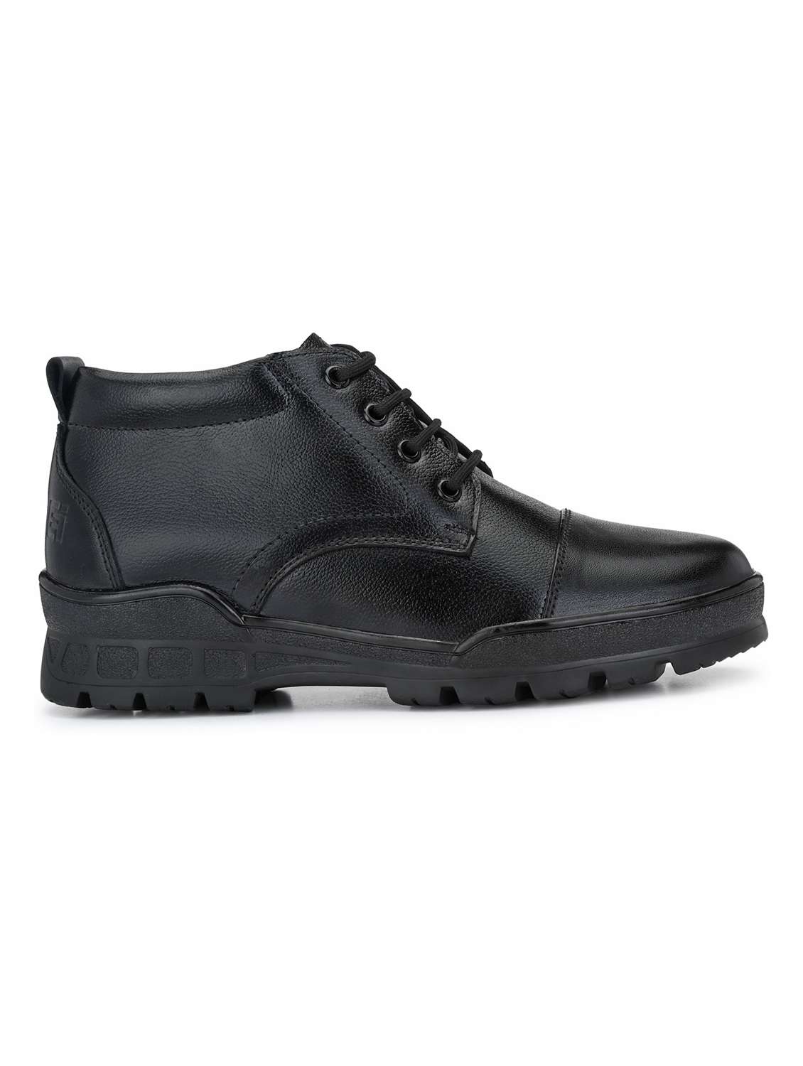 black solid lace up boots - 19190059 -  Standard Image - 2