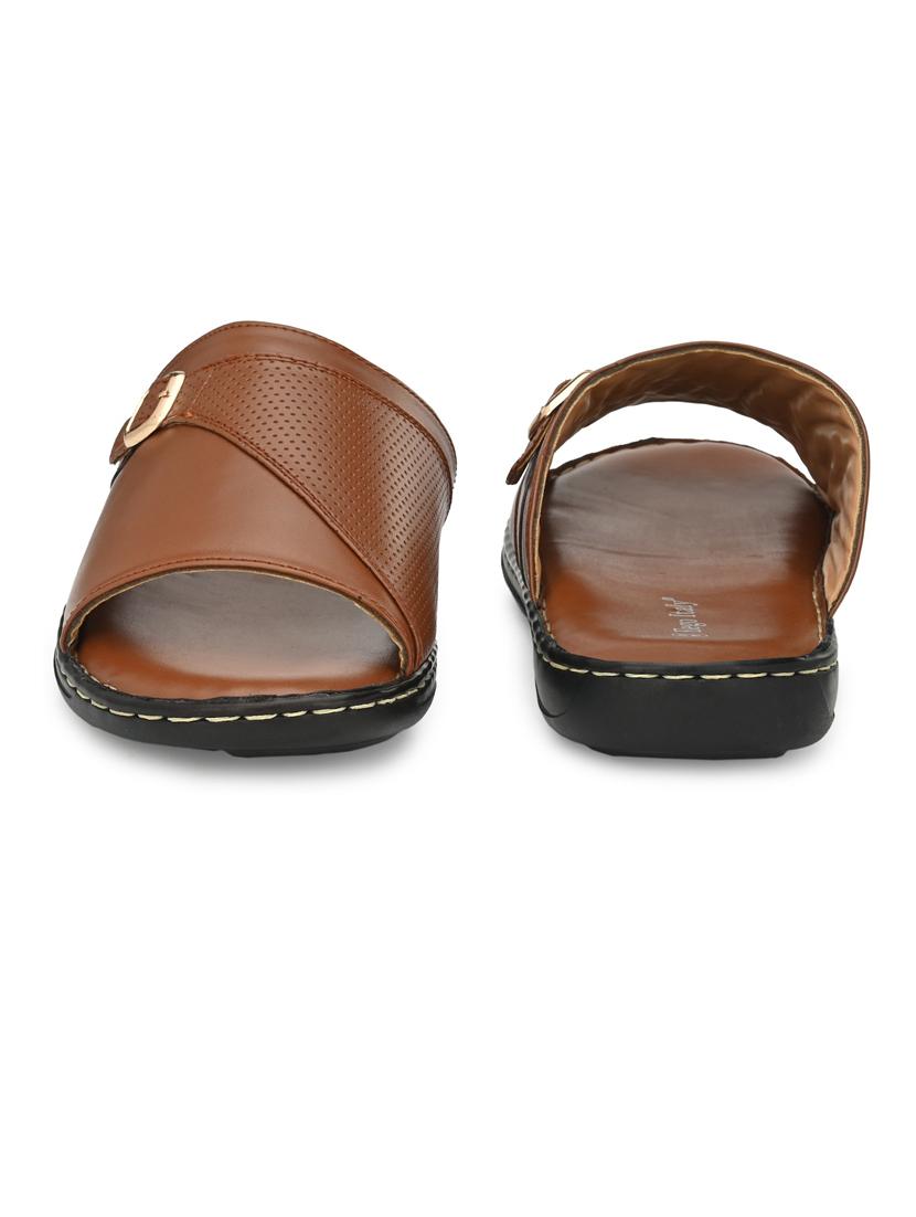 tan slip on sandal - 19190274 - Standard Image - 2