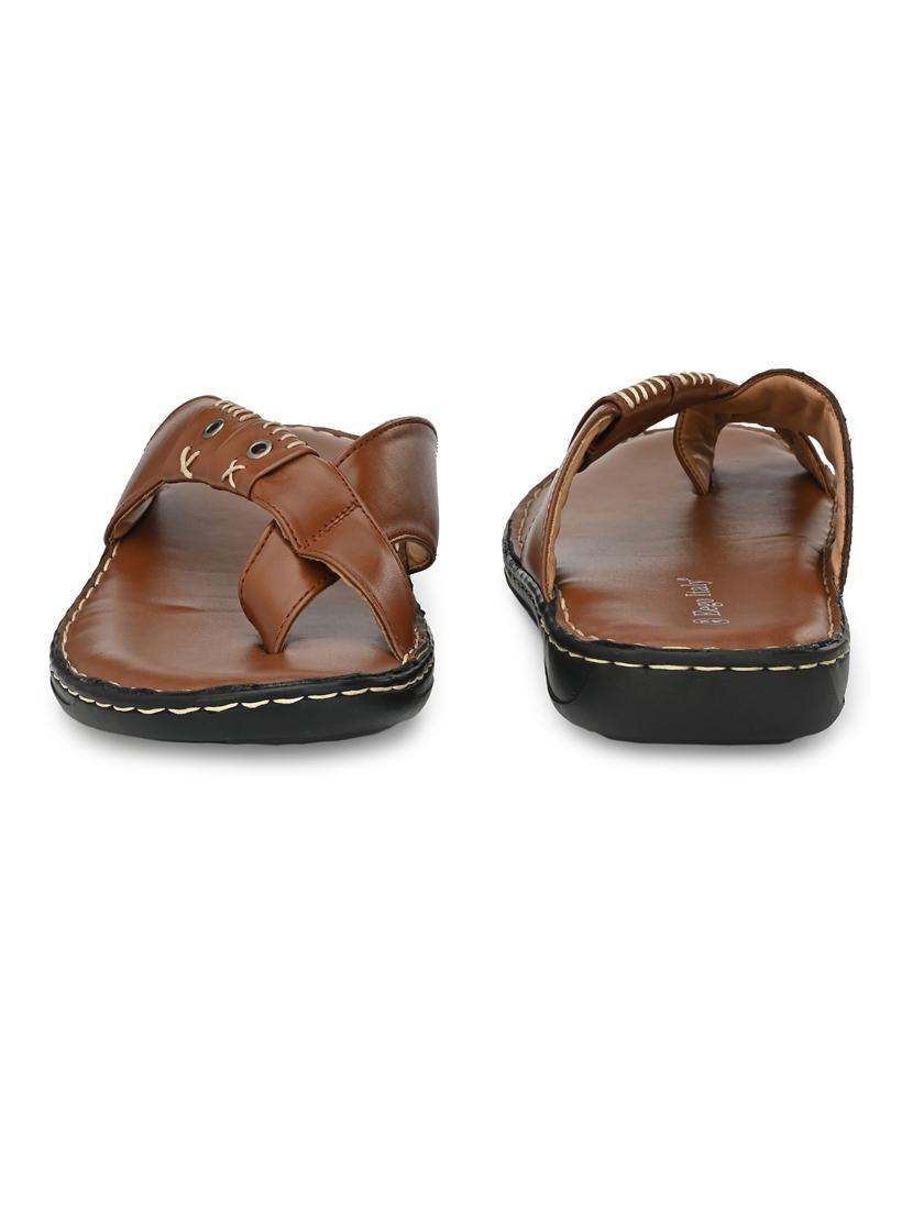 tan slip on sandal - 19190278 - Standard Image - 2