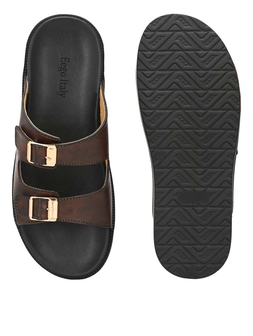 brown slip on sandal - 19190282 -  Standard Image - 2