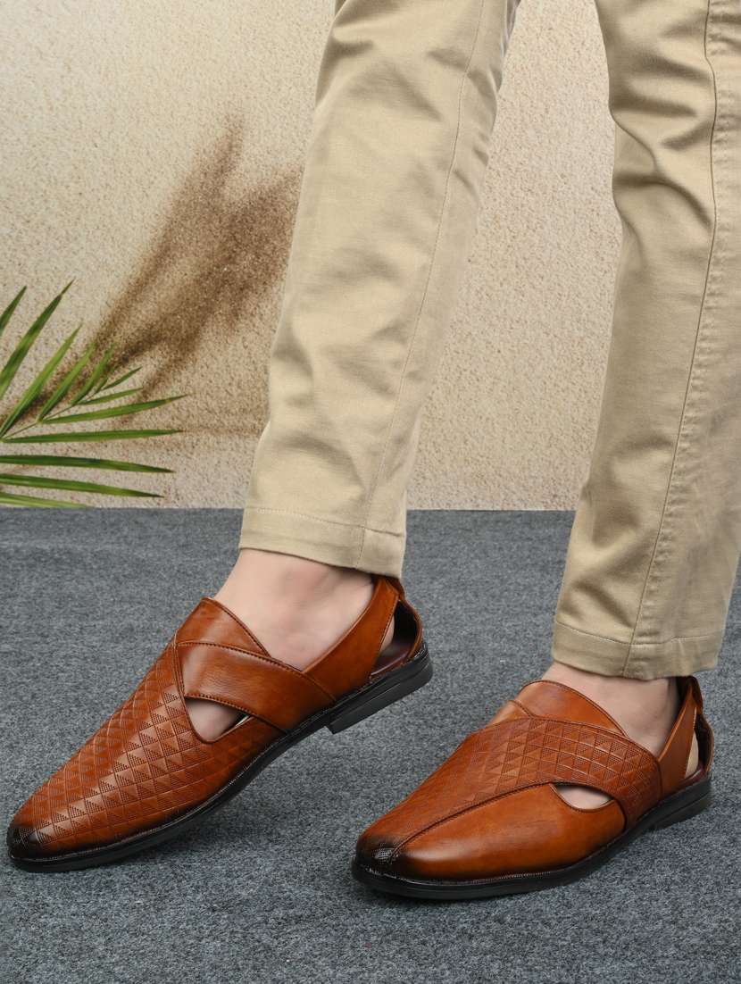 tan slip on sandal - 19190359 -  Standard Image - 2