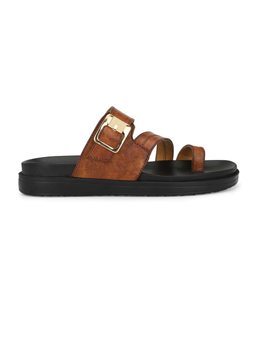 tan synthetic & mesh slip on sandals - 19190381 -  Standard Image - 2