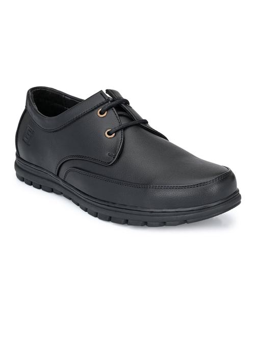 black solid formal shoes - 19190916 - Standard Image - 0