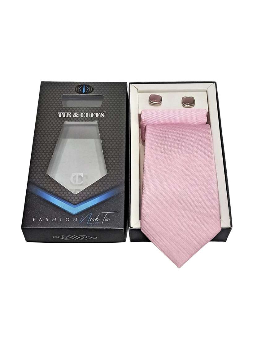 men self design tie, pocket square & cufflinks combo  