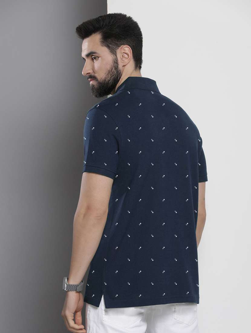 blue printed polo t-shirt - 19196019 -  Standard Image - 2