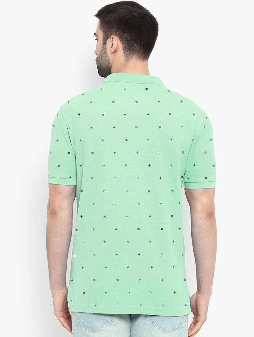 green printed polo t-shirt - 19196029 -  Standard Image - 2
