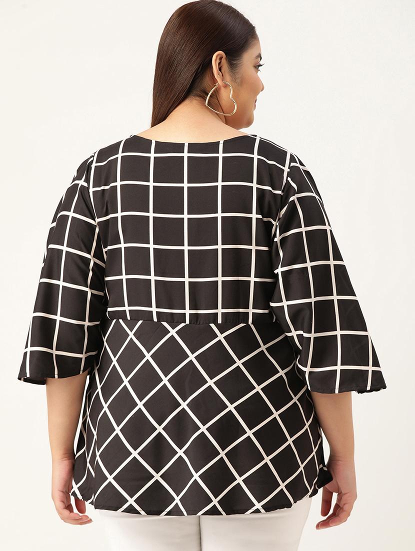 women's straight round neck top - 19196129 - Standard Image - 2