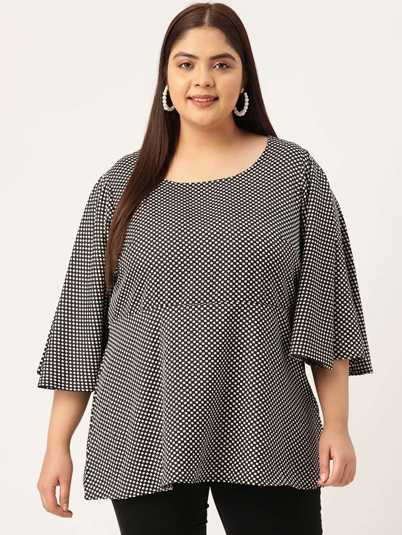 women's a line round neck top