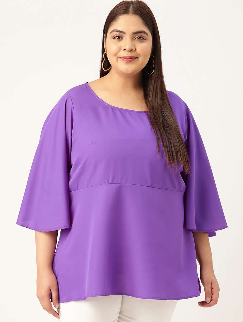 women's straight round neck top - 19196135 - Zoom Image - 0