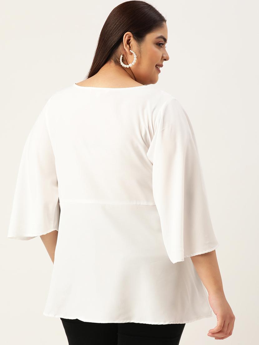 women's straight round neck top - 19196136 - Standard Image - 2