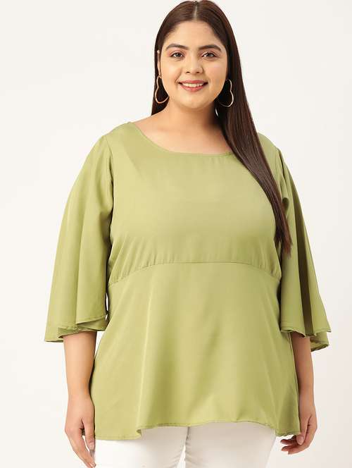 women's straight round neck top - 19196137 - Standard Image - 0