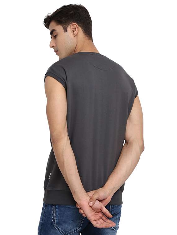 men typographic sleeveless regular fit sweatshirt - 19196415 -  Standard Image - 2