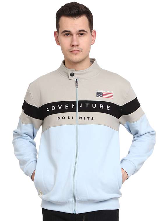 mens color block sweatshirt