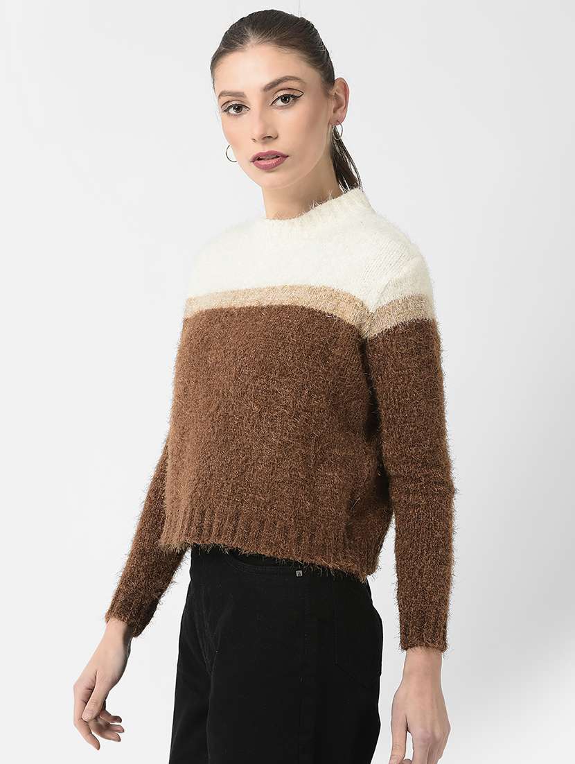 round neck color block pullover - 19196564 -  Standard Image - 2