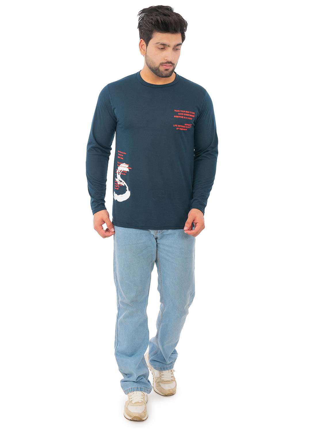 blue printed regular t-shirt - 19197009 -  Standard Image - 2