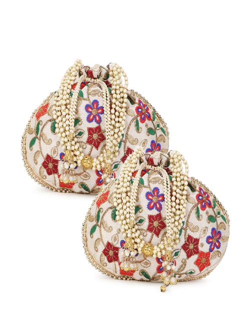 pack of 2 embroidered potlis - 19197108 -  Standard Image - 0