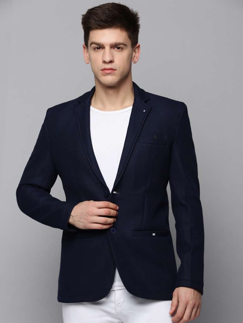 solid single breasted casual blazer