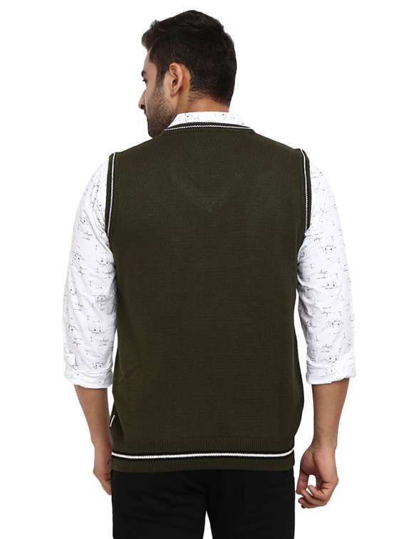 v-neck self design pullover - 19197666 -  Standard Image - 2