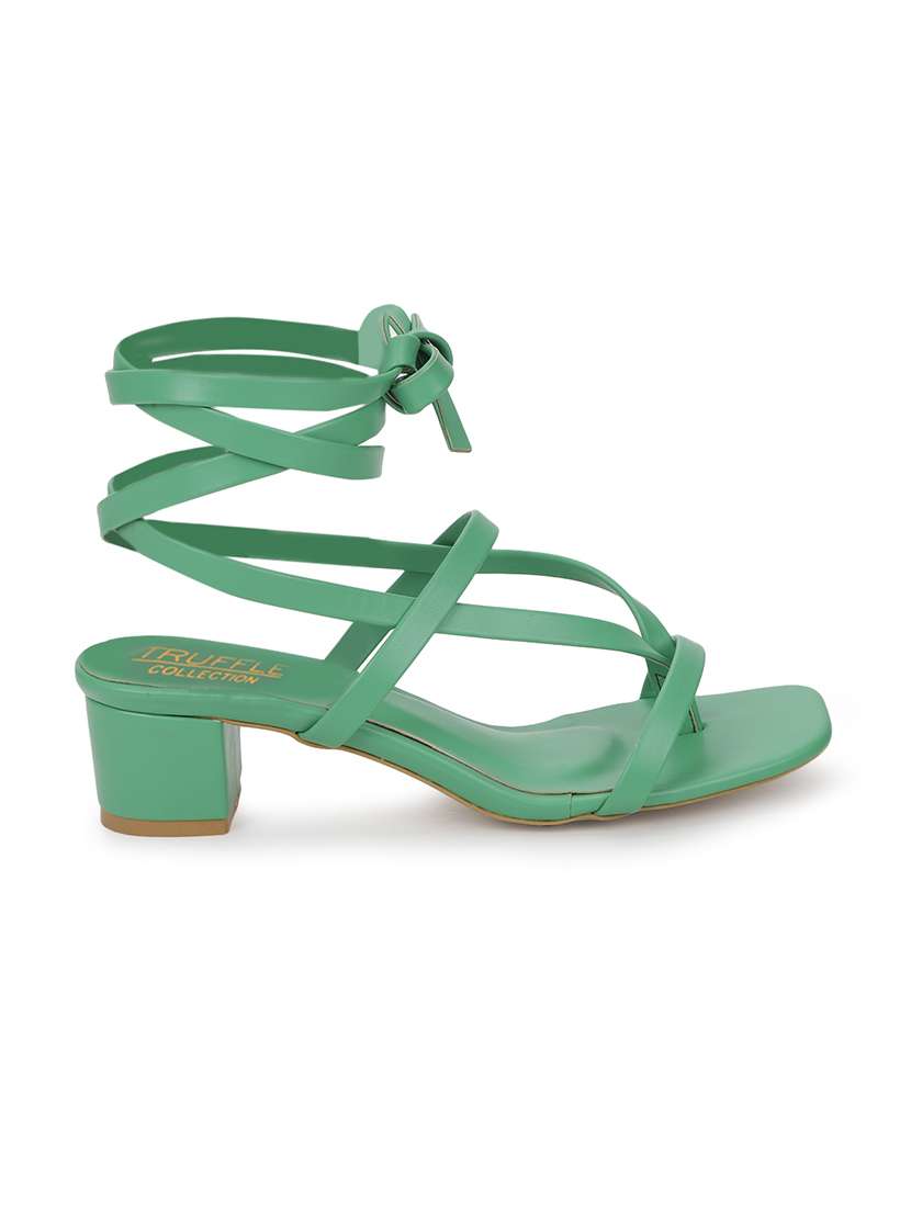 green pu gladiators sandals - 19197766 -  Standard Image - 2