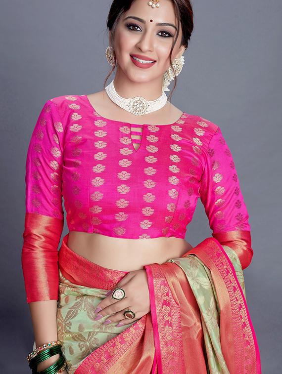 self design kanjivaram saree with blouse - 19198030 - Standard Image - 2