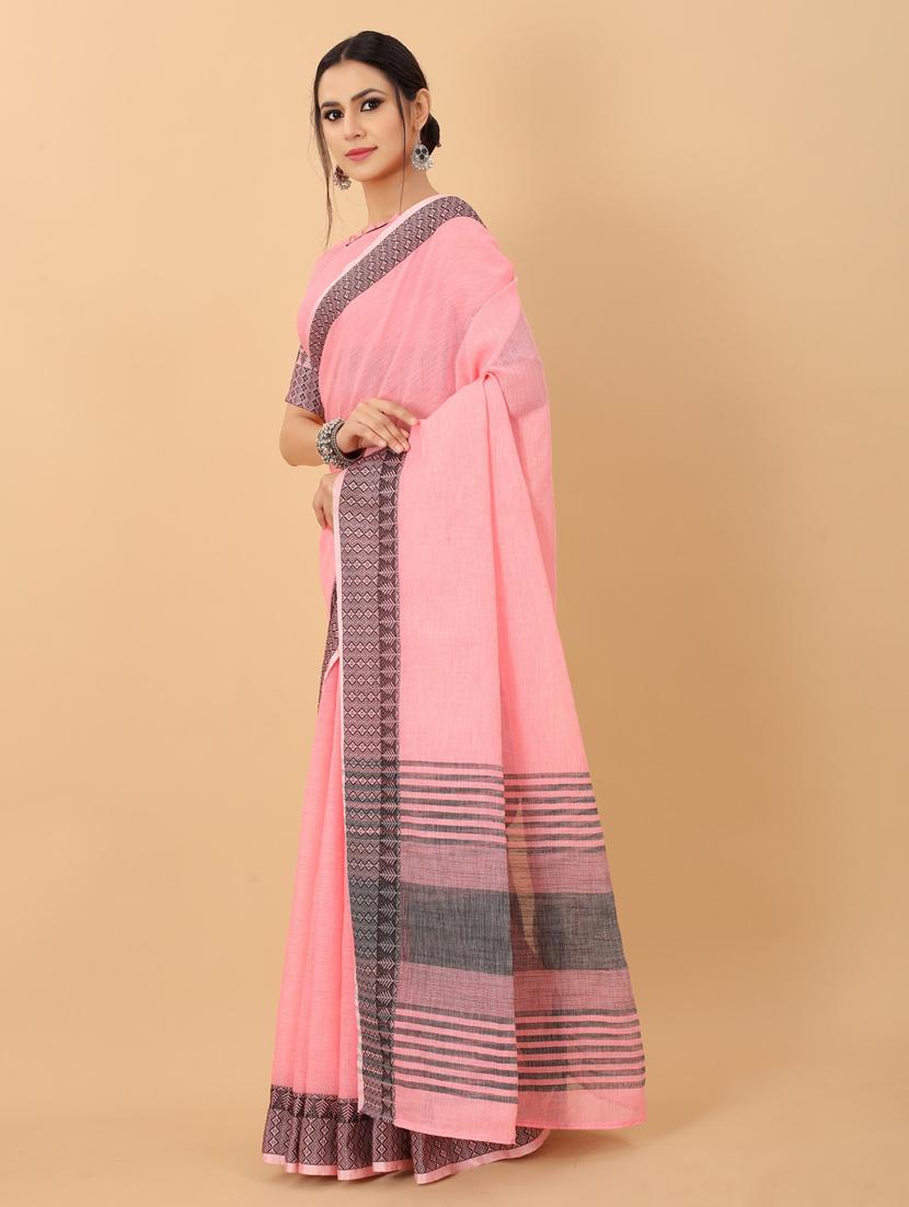 self design woven saree with blouse - 19198674 - Standard Image - 2