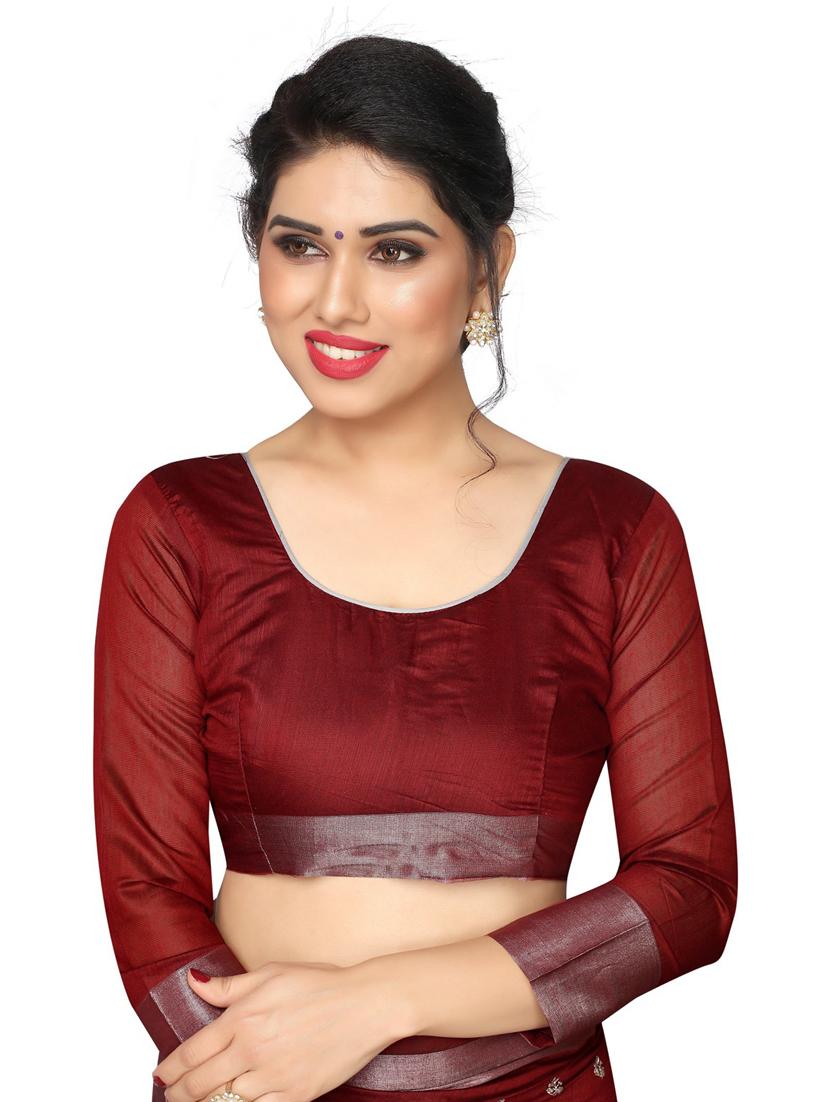 self design woven saree with blouse - 19198733 - Standard Image - 2