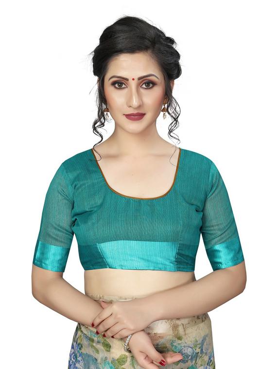 floral printed saree with blouse - 19199420 - Standard Image - 2