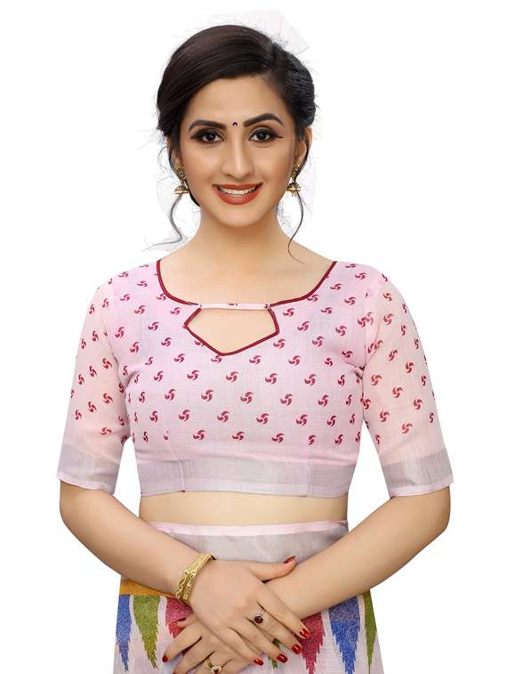 ikat pure cotton saree with blouse - 19199442 - Standard Image - 2
