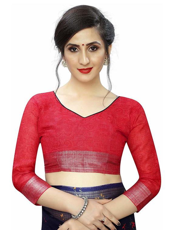 floral printed saree with blouse - 19199507 - Standard Image - 2