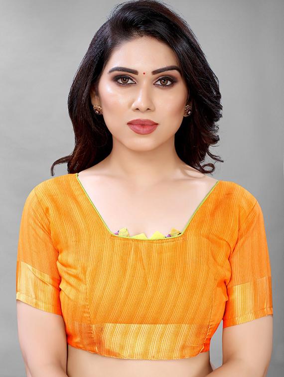 floral printed saree with blouse - 19199513 - Standard Image - 2