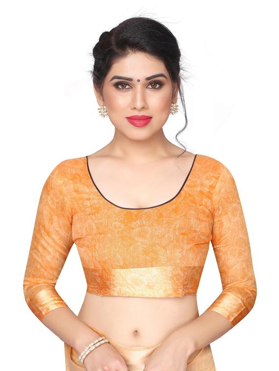 floral printed saree with blouse - 19199589 - Standard Image - 2