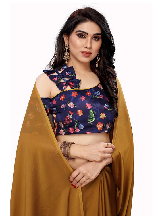 shaded plain saree - 19199795 - Standard Image - 2