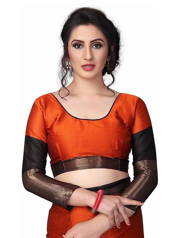 self design woven saree with blouse - 19200162 - Standard Image - 2