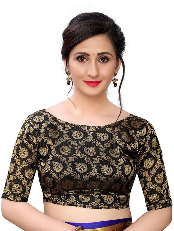 self design woven saree with blouse - 19200376 - Standard Image - 2