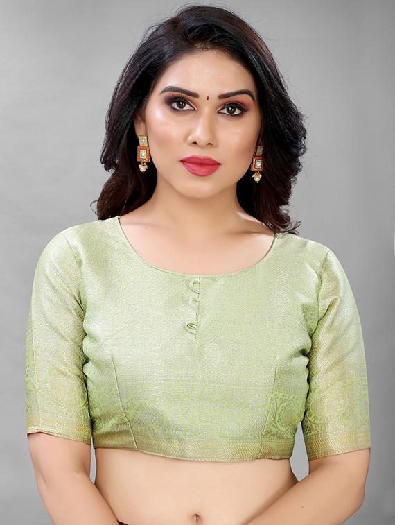 self design woven saree with blouse - 19200388 - Standard Image - 2