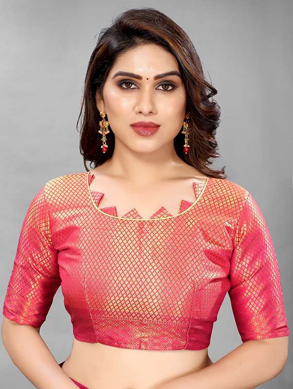 self design woven saree with blouse - 19200396 - Standard Image - 2
