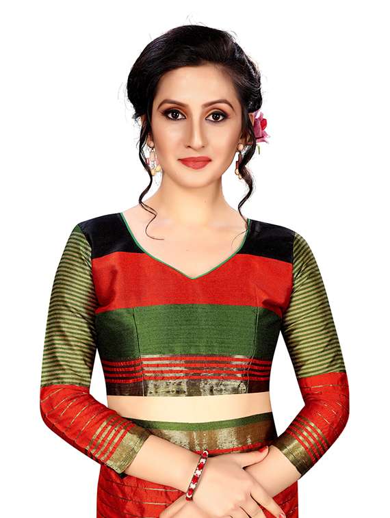self design woven saree with blouse - 19200404 - Standard Image - 2