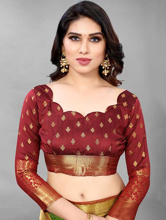 self design woven saree with blouse - 19200425 - Standard Image - 2