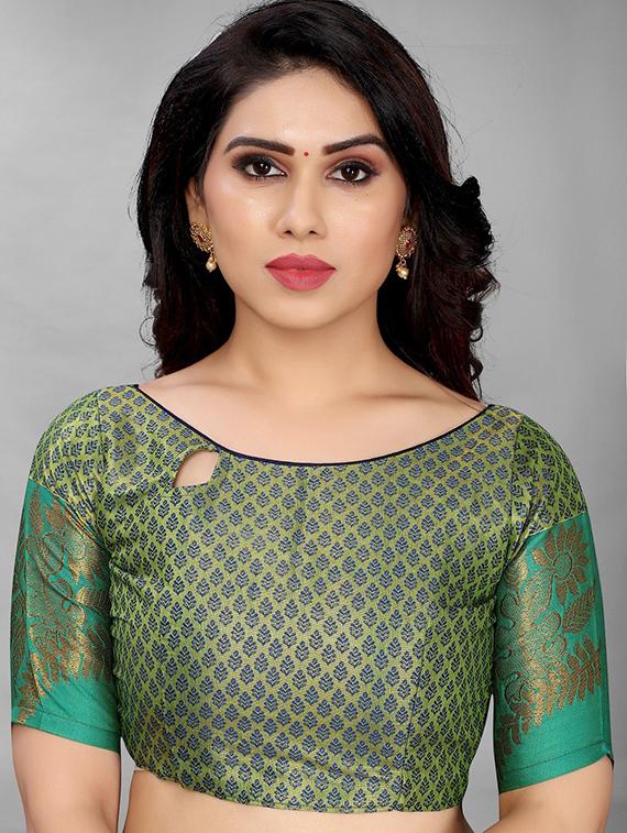 self design woven saree with blouse - 19200445 - Standard Image - 2