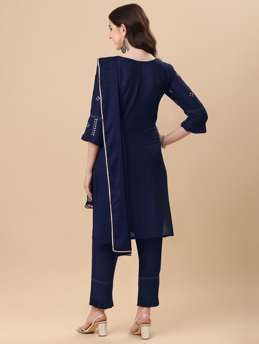 embroidered kurta pant set - 19200512 - Standard Image - 2
