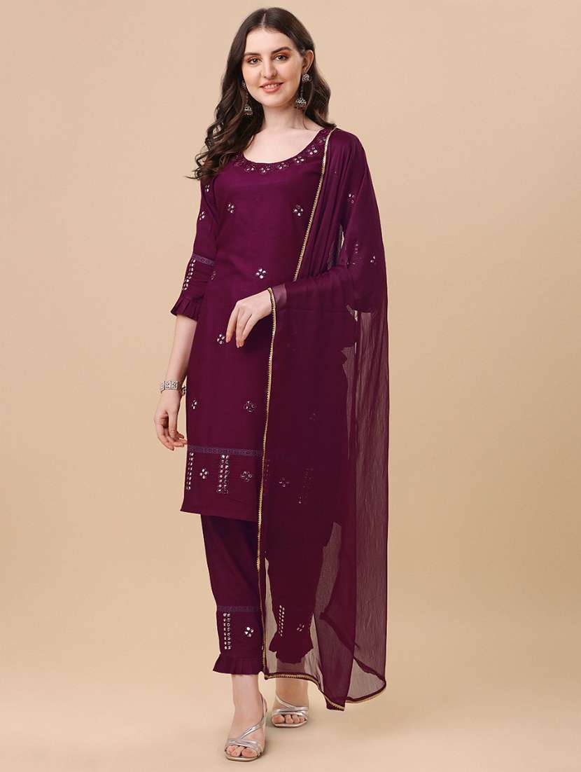 embroidered kurta pant set - 19200515 - Standard Image - 2