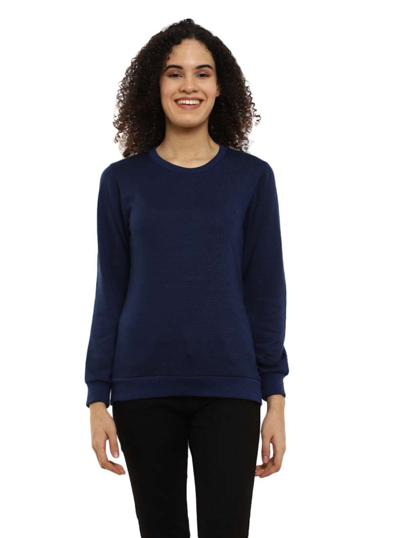 women solid acrylic wool pullover