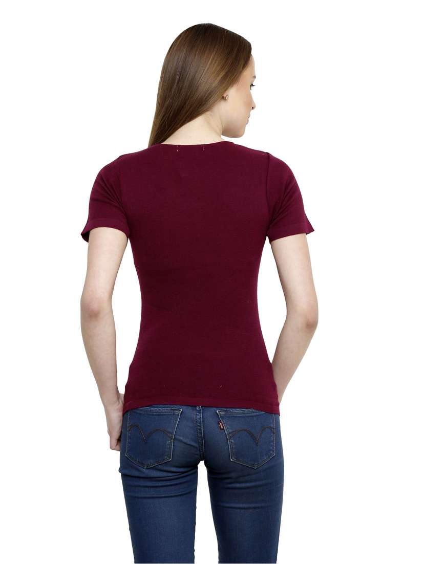 women's straight round neck top - 19205691 -  Standard Image - 2